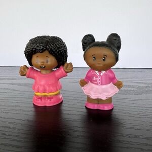 Fisher Price Little People‎ African American Girls Pink Dress 2012 And 2020